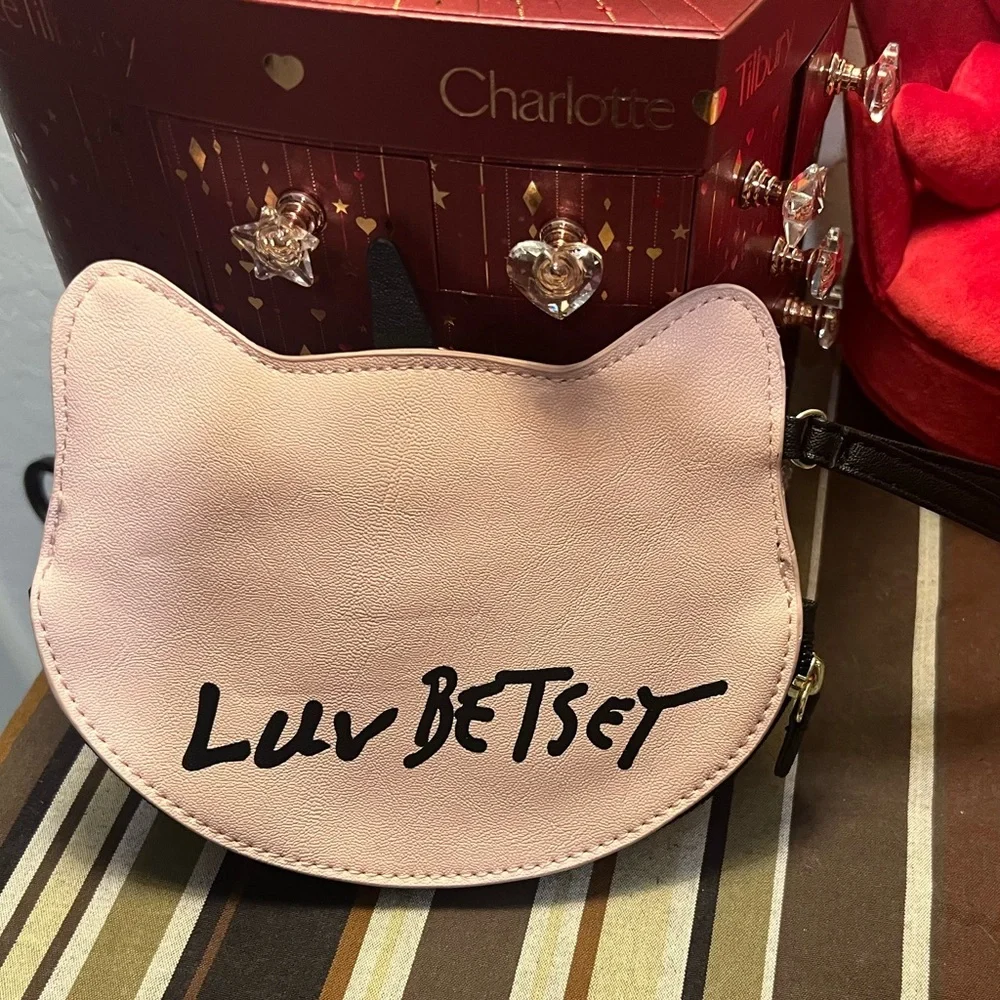 Luv Betsey Pink and Gray Unicorn Cat Wristlet Betsey Johnson